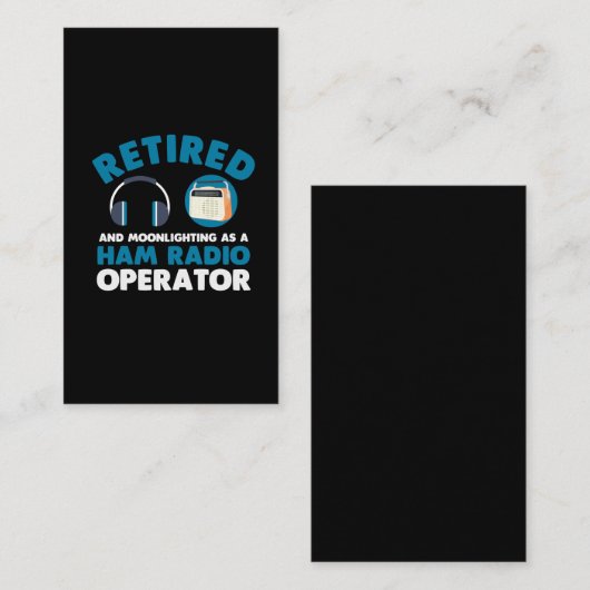 Funkturm für den Funkdienst "Retirement Radio Towe Visitenkarte (Vorne/Hinten)