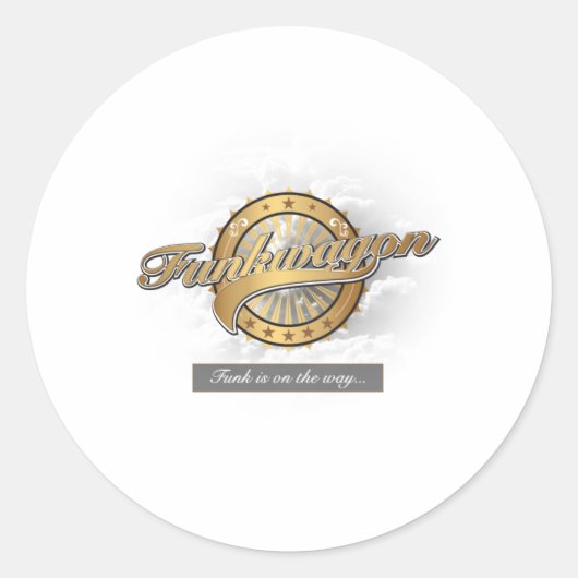 Funkwagon Runder Aufkleber (Vorderseite)