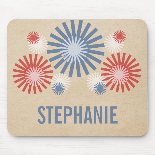 Funky 4. Juli Fireworks Mousepad (Vorne)