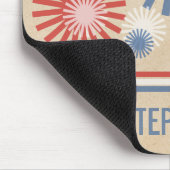 Funky 4. Juli Fireworks & Stripes Mousepad (Ecke)