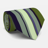 Funky 60er Earth Tone Stripes Krawatte (Gerollt)