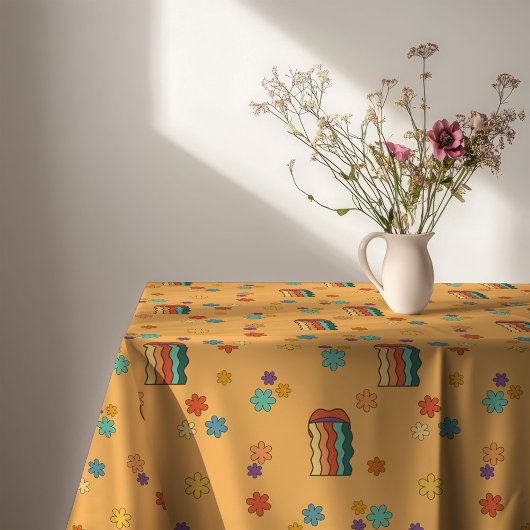 Funky 60s Tablecloth Colorful Pastel Dining Fun Tischdecke