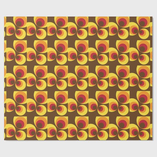 Funky 70er Patterened Geschenkpapier (Flach)