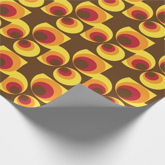Funky 70er Patterened Geschenkpapier (Ecke)