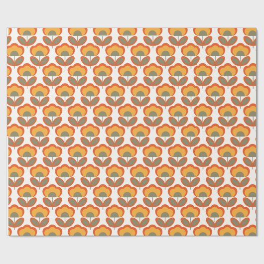 Funky 70er Patterned Geschenkpapier (Flach)