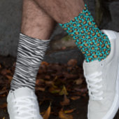 Funky 80er Leopard Zebra Pattern Socken