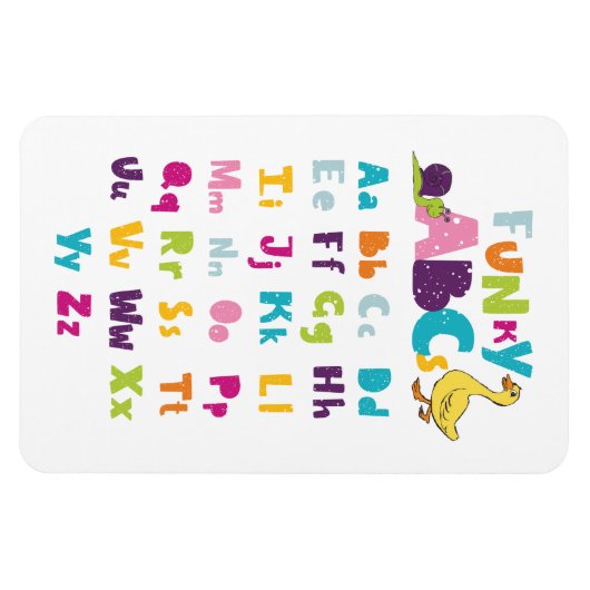 Funky ABC Early Learning ABC Learning ABC Art Magnet (Horizontal)