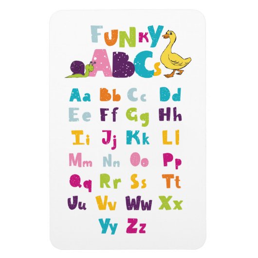 Funky ABC Early Learning ABC Learning ABC Art Magnet (Vertikal)