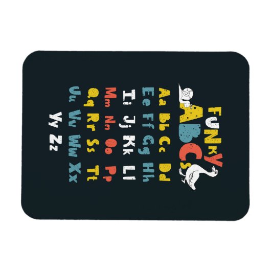 Funky ABC Early Learning ABC Learning ABC Art Magnet (Horizontal)