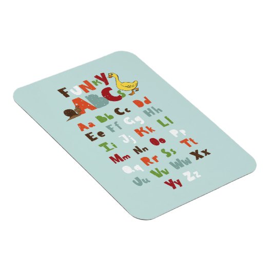 Funky ABC Early Learning ABC Learning ABC Art Magnet (Rechte Seite)