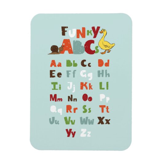 Funky ABC Early Learning ABC Learning ABC Art Magnet (Vertikal)