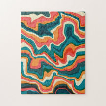 Funky Abstract Colorful Artsy Marble Swirl Ebru