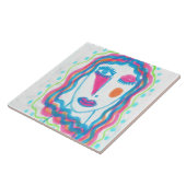 Funky Abstract Portrait of a Woman Fliese (Seite)