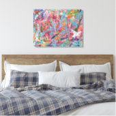 Funky Abstrakt Art Canvas Print Leinwanddruck (Insitu (Schlafzimmer))