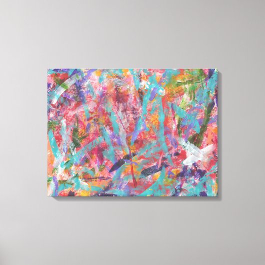 Funky Abstrakt Art Canvas Print Leinwanddruck (Vorderseite)