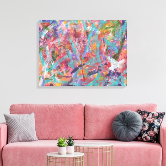 Funky Abstrakt Art Canvas Print Leinwanddruck (Insitu (Wohnzimmer))
