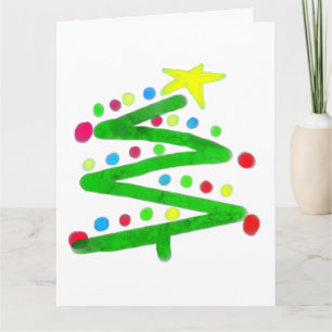 Funky Abstrakt Art Christmas Tree Karte