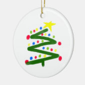 Funky Abstrakt Art Christmas Tree Keramik Ornament (Links)