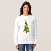 Funky Abstrakt Art Christmas Tree Sweatshirt (Vorne ganz)