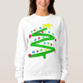 Funky Abstrakt Art Christmas Tree Sweatshirt (Vorderseite)