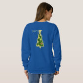 Funky Abstrakt Art Christmas Tree Sweatshirt (Schwarz voll)