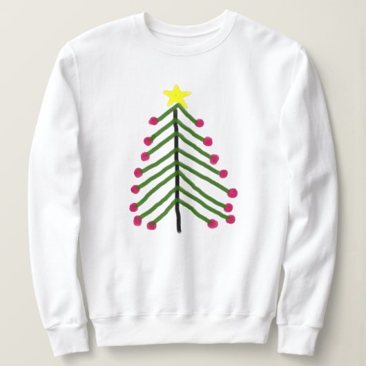 Funky Abstrakt Art Christmas Tree Sweatshirt (Design vorne)