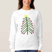 Funky Abstrakt Art Christmas Tree Sweatshirt (Vorderseite)