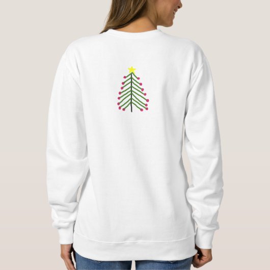 Funky Abstrakt Art Christmas Tree Sweatshirt (Rückseite)