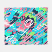 Funky Abstrakt Art Fleecedecke (Vorderseite (Horizontal))