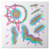 Funky Abstrakt Art Fliese (Vorderseite)