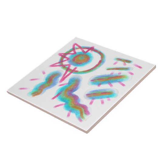 Funky Abstrakt Art Fliese (Seite)