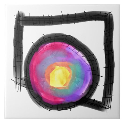 Funky Abstrakt Art Fliese (Vorderseite)