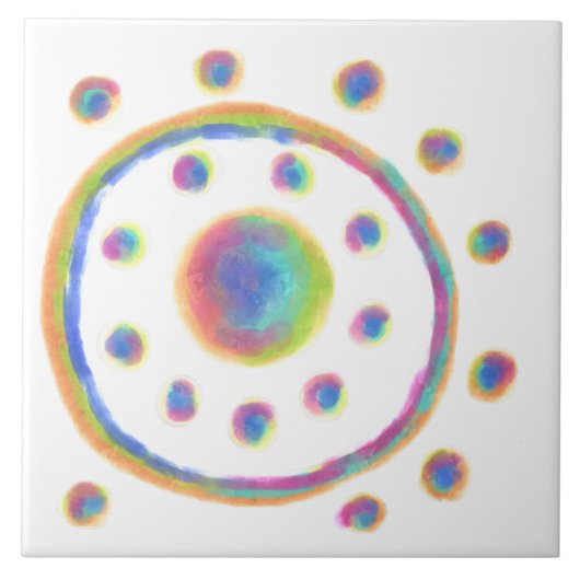 Funky Abstrakt Art Fliese (Vorderseite)