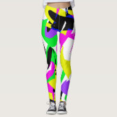 Funky Abstrakt Art Geometry Fearless Leggings (Vorderseite)