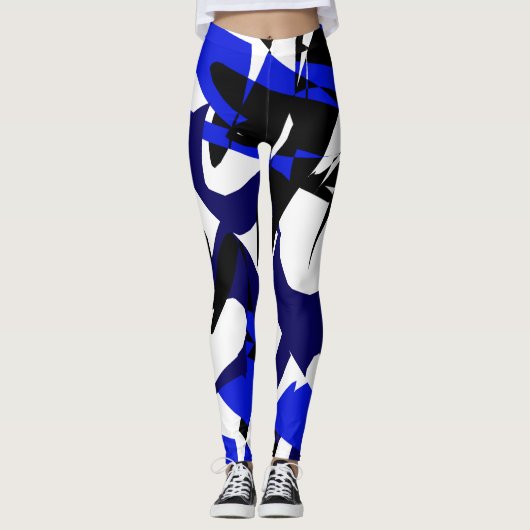 Funky Abstrakt Art Geometry Name Isabella Leggings (Vorderseite)