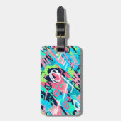 Funky Abstrakt Art Gepäckanhänger (Vorderseite vertikal)