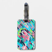 Funky Abstrakt Art Gepäckanhänger (Rückseite vertikal)