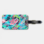 Funky Abstrakt Art Gepäckanhänger (Rückseite horizontal)