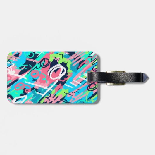 Funky Abstrakt Art Gepäckanhänger (Rückseite horizontal)