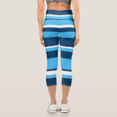 Funky Abstrakt Art Light Dark White Capri Leggings (Rückseite)