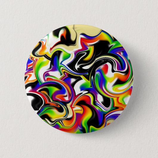 Funky abstrakt Art Magnet Button (Vorderseite)