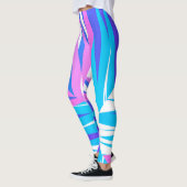 Funky Abstrakt Art Pastell Pink Lila Leggings (Links)
