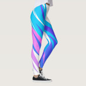 Funky Abstrakt Art Pastell Pink Lila Leggings (Rechts)