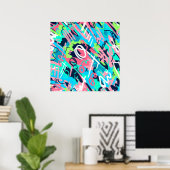 Funky Abstrakt Art Poster (Heimbüro)