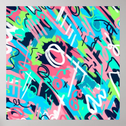 Funky Abstrakt Art Poster (Vorne)