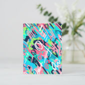 Funky Abstrakt Art Postkarte (Stehend Vorderseite)