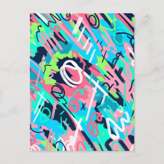 Funky Abstrakt Art Postkarte (Vorderseite)