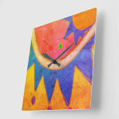 Funky Abstrakt Art Quadratische Wanduhr (Winkel)