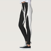 Funky Abstrakt Art Schwarz-weiß Leggings (Links)