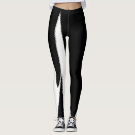 Funky Abstrakt Art Schwarz-weiß Leggings